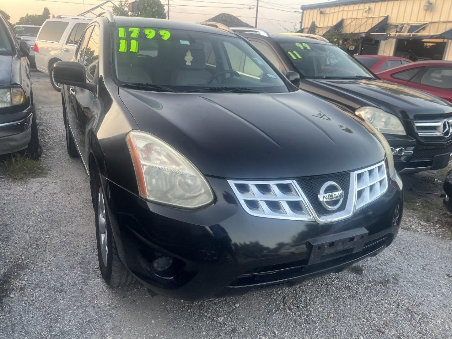 2011 BLACK NISSAN ROGUE S 2WD (JN8AS5MT6BW) with an 2.5L L4 DOHC 16V engine, AUTOMATIC transmission, located at 2303 West Mt. Houston, Houston, 77038, (281) 507-3956, 29.771597, -95.339569- Photo#0