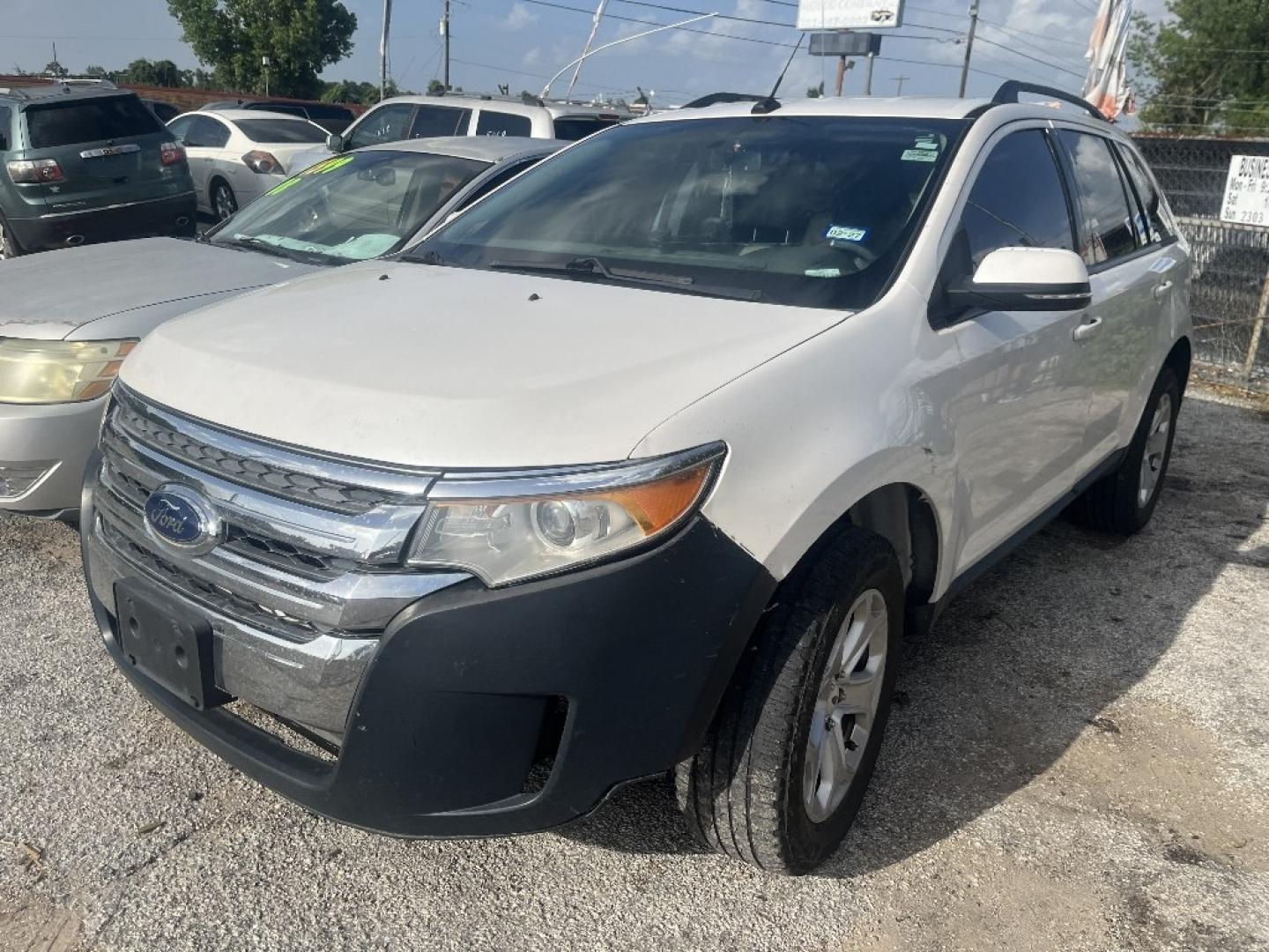 2014 WHITE /BROWN FORD EDGE SEL FWD (2FMDK3JC9EB) with an 3.5L V6 DOHC 24V engine, AUTOMATIC transmission, located at 2303 West Mt. Houston, Houston, 77038, (281) 507-3956, 29.771597, -95.339569- Photo#7