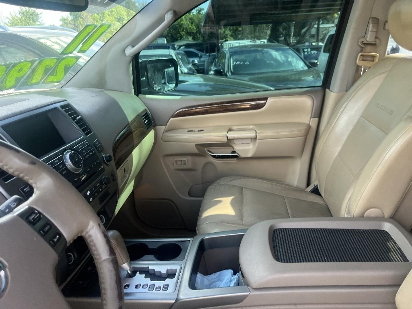 2011 WHITE /GRAY NISSAN ARMADA SL 2WD (5N1BA0ND4BN) with an 5.6L V8 DOHC 32V FFV engine, AUTOMATIC transmission, located at 2303 West Mt. Houston, Houston, 77038, (281) 507-3956, 29.771597, -95.339569- Photo#2