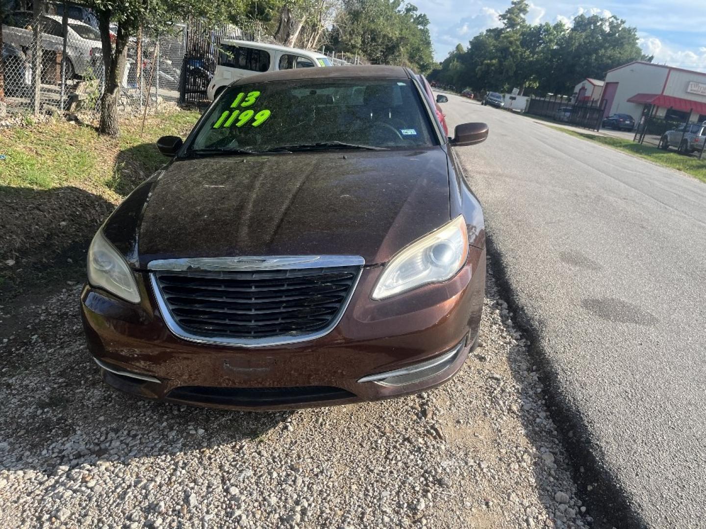 2013 BROWN /BROWN CHRYSLER 200 Touring (1C3CCBBB2DN) with an 2.4L L4 DOHC 16V engine, AUTOMATIC transmission, located at 2303 West Mt. Houston, Houston, 77038, (281) 507-3956, 29.771597, -95.339569- Photo#0