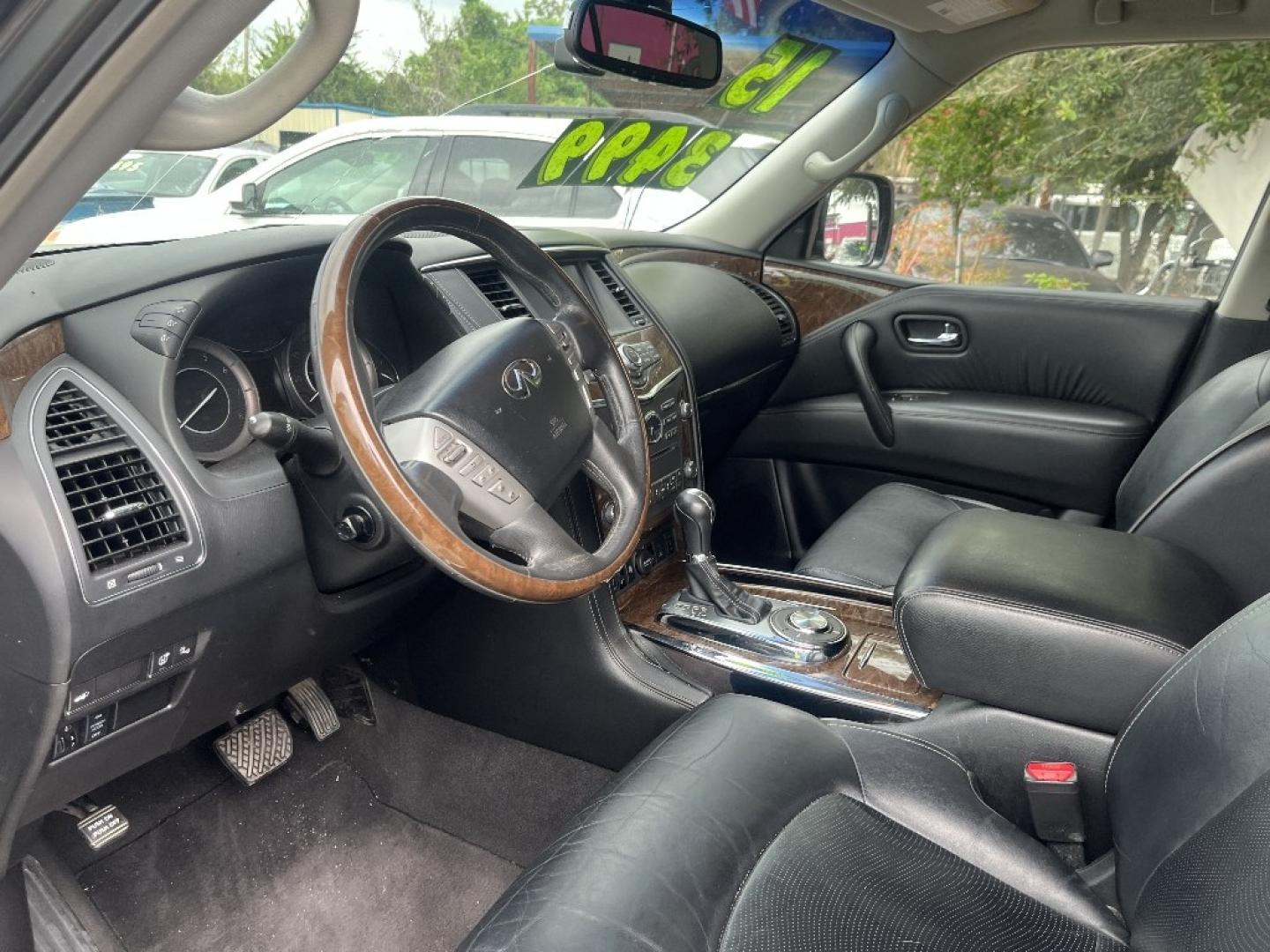 2015 GRAY /GRAY INFINITI QX80 2WD (JN8AZ2NFXF9) with an 5.6L V8 DOHC 32V engine, AUTOMATIC transmission, located at 2303 West Mt. Houston, Houston, 77038, (281) 507-3956, 29.771597, -95.339569- Photo#1