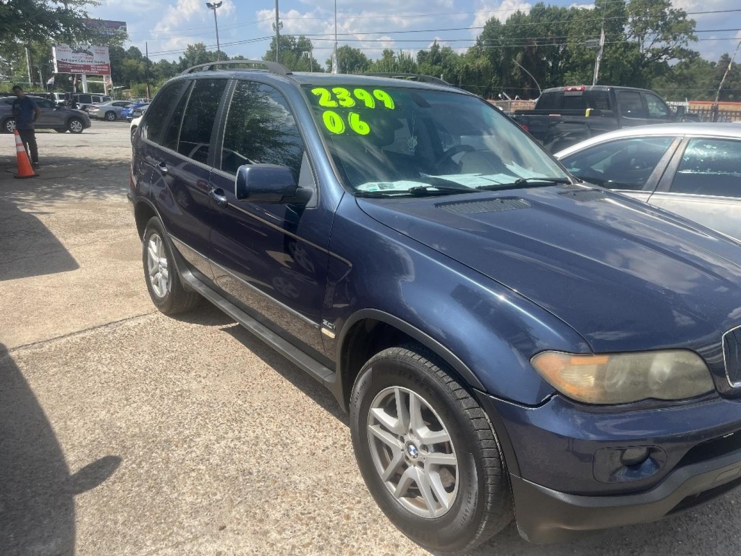 2006 BLUE /TAN BMW X5 3.0i (5UXFA135X6L) with an 3.0L L6 DOHC 24V engine, AUTOMATIC transmission, located at 2303 West Mt. Houston, Houston, 77038, (281) 507-3956, 29.771597, -95.339569- Photo#0
