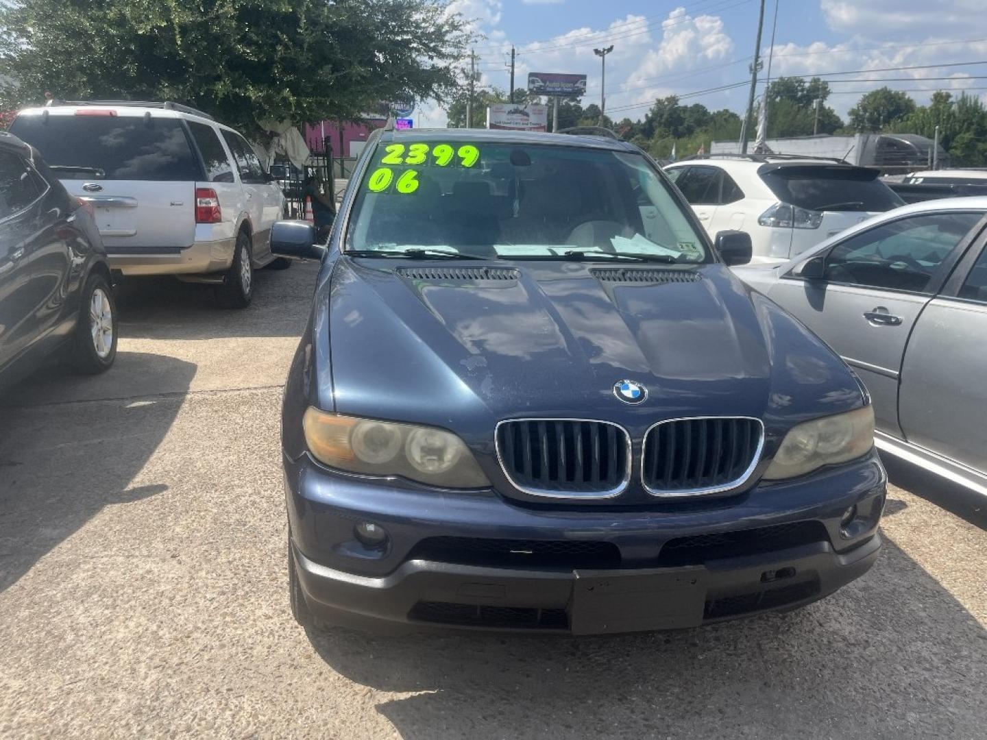 2006 BLUE /TAN BMW X5 3.0i (5UXFA135X6L) with an 3.0L L6 DOHC 24V engine, AUTOMATIC transmission, located at 2303 West Mt. Houston, Houston, 77038, (281) 507-3956, 29.771597, -95.339569- Photo#1