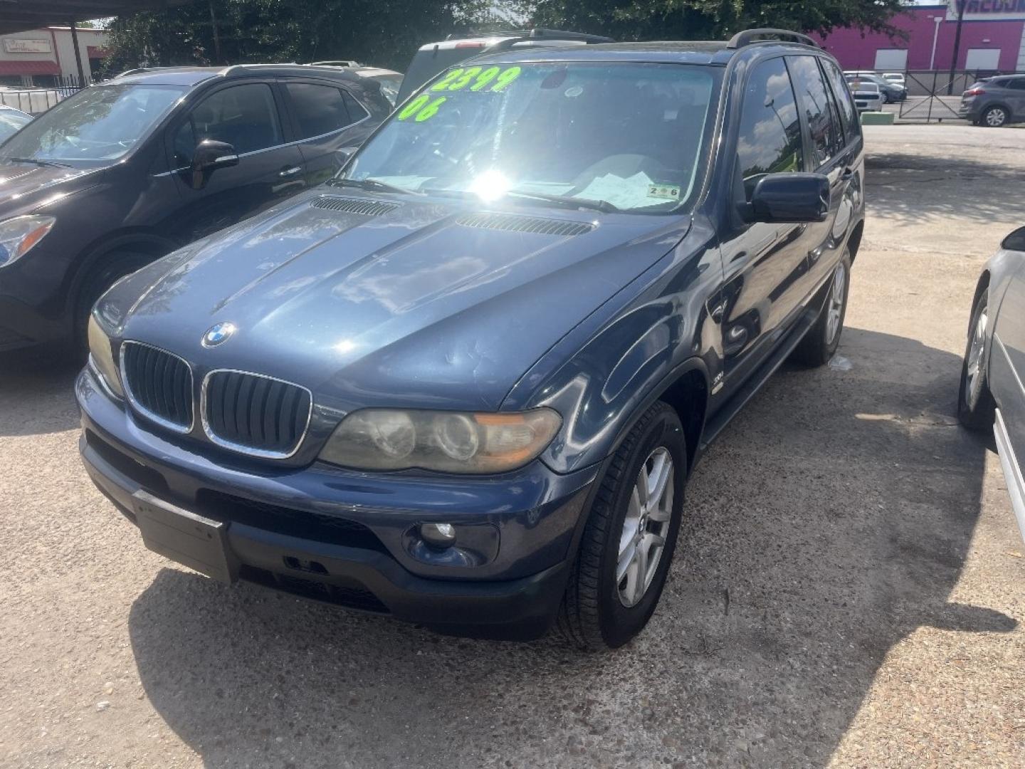 2006 BLUE /TAN BMW X5 3.0i (5UXFA135X6L) with an 3.0L L6 DOHC 24V engine, AUTOMATIC transmission, located at 2303 West Mt. Houston, Houston, 77038, (281) 507-3956, 29.771597, -95.339569- Photo#3