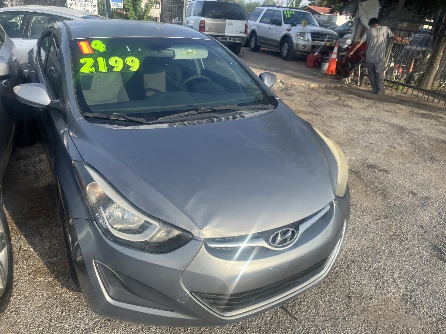 2014 GRAY /GRAY HYUNDAI ELANTRA Limited (KMHDH4AE1EU) with an 1.8L L4 DOHC 16V engine, AUTOMATIC transmission, located at 2303 West Mt. Houston, Houston, 77038, (281) 507-3956, 29.771597, -95.339569- Photo#0