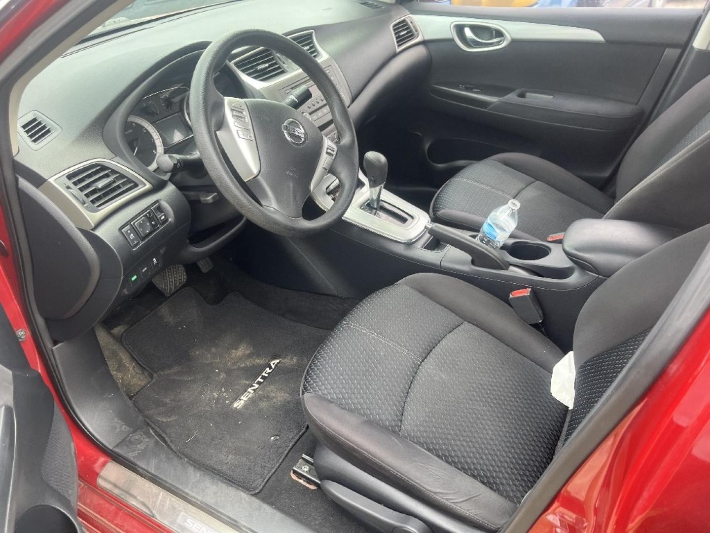 2014 RED /BLACK NISSAN SENTRA S 6MT (3N1AB7AP7EY) with an 1.8L L4 SFI DOHC 16V engine, AUTOMATIC transmission, located at 2303 West Mt. Houston, Houston, 77038, (281) 507-3956, 29.771597, -95.339569- Photo#1