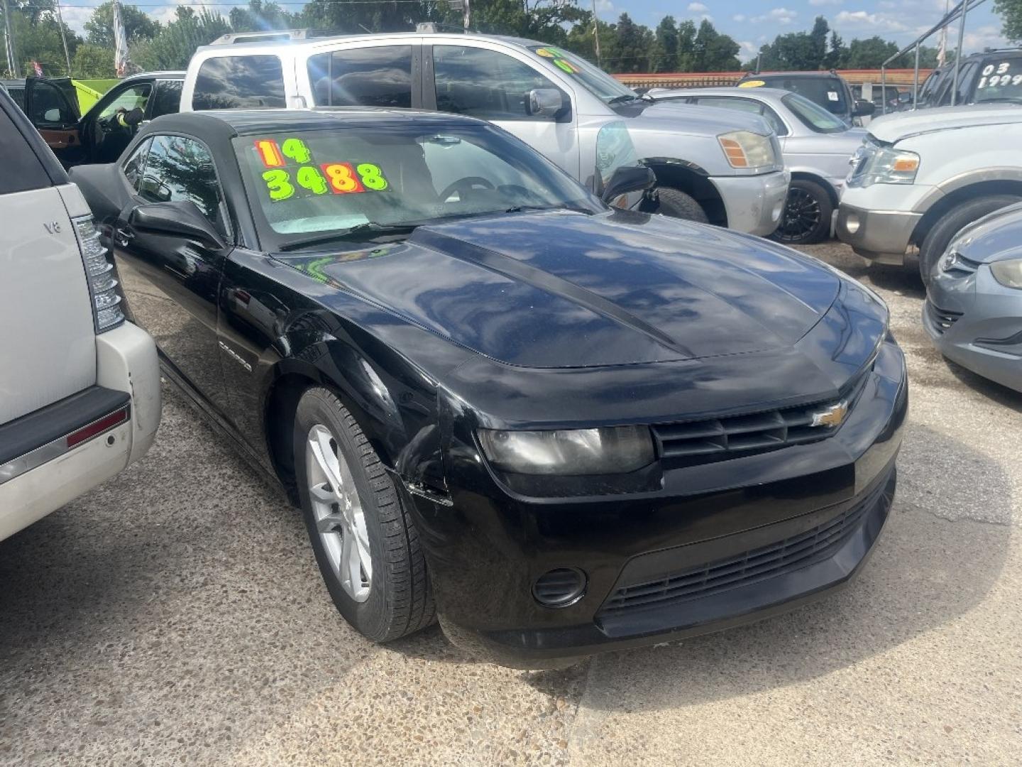 2014 BLACK /BLACK CHEVROLET CAMARO 2LS Coupe (2G1FA1E38E9) with an 3.6L V6 DOHC 24V FFV engine, AUTOMATIC transmission, located at 2303 West Mt. Houston, Houston, 77038, (281) 507-3956, 29.771597, -95.339569- Photo#2
