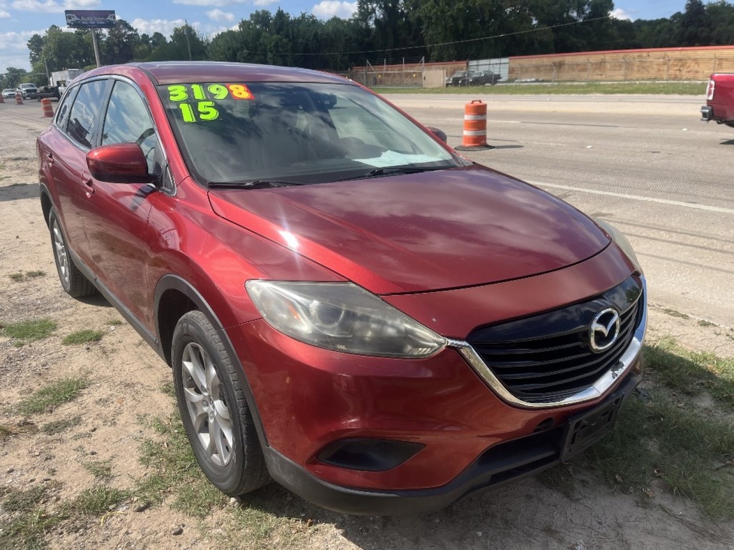 2015 RED /BLACK MAZDA CX-9 Touring (JM3TB2CA1F0) with an 3.7L V6 DOHC 24V engine, AUTOMATIC transmission, located at 2303 West Mt. Houston, Houston, 77038, (281) 507-3956, 29.771597, -95.339569- Photo#0