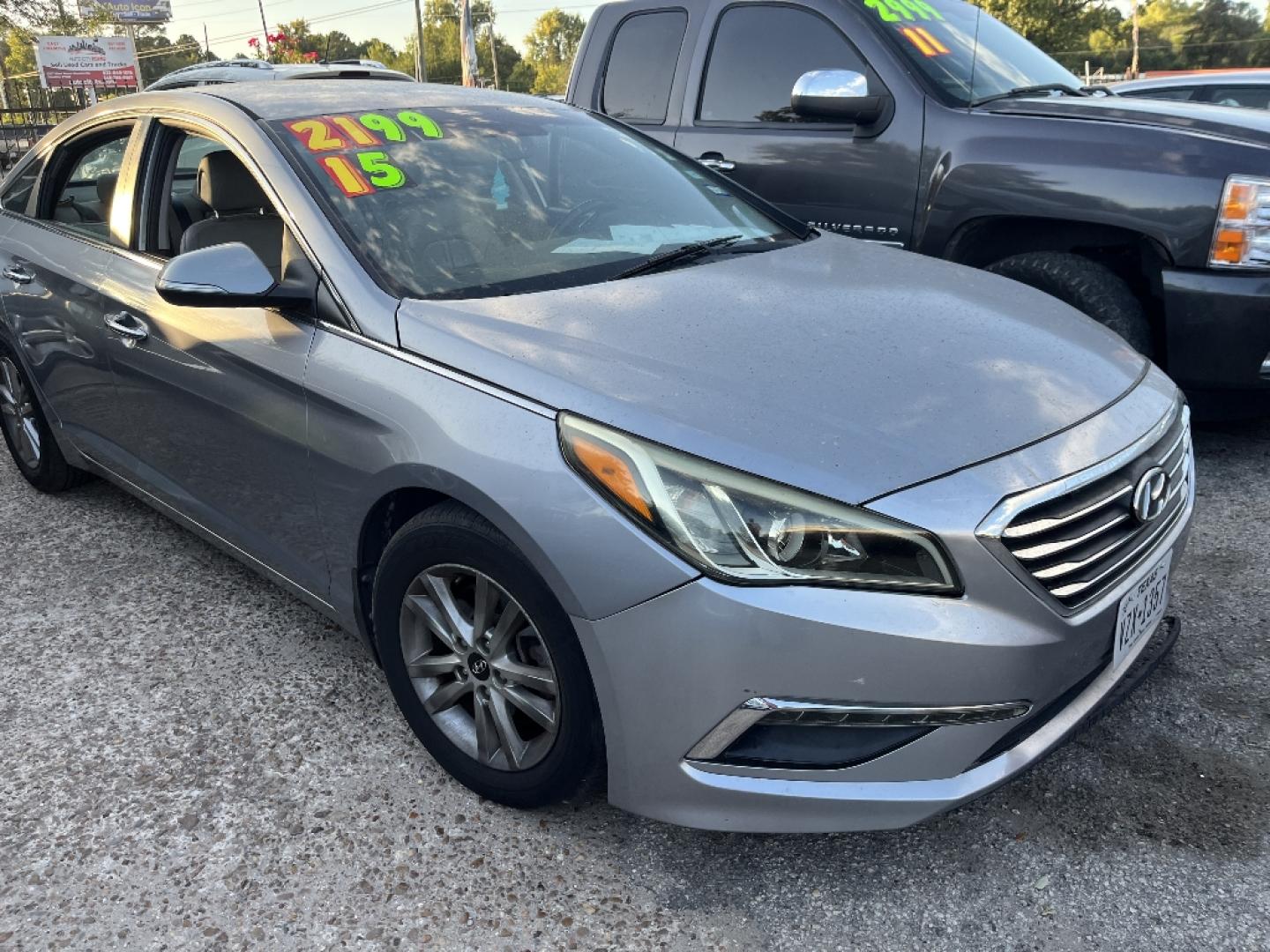2015 GRAY /GRAY HYUNDAI SONATA ECO (5NPE24AA3FH) with an 1.6L L4 DOHC 16V engine, AUTOMATIC transmission, located at 2303 West Mt. Houston, Houston, 77038, (281) 507-3956, 29.771597, -95.339569- Photo#0