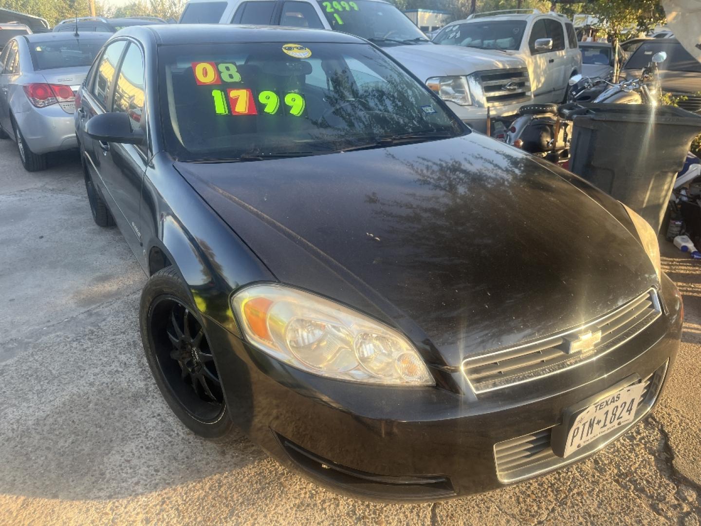 2008 BLACK /BLACK CHEVROLET IMPALA LS (2G1WB58K481) with an 3.5L V6 OHV 16V FFV engine, AUTOMATIC transmission, located at 2303 West Mt. Houston, Houston, 77038, (281) 507-3956, 29.771597, -95.339569- Photo#0