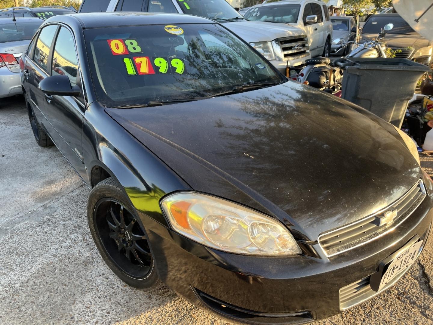2008 BLACK /BLACK CHEVROLET IMPALA LS (2G1WB58K481) with an 3.5L V6 OHV 16V FFV engine, AUTOMATIC transmission, located at 2303 West Mt. Houston, Houston, 77038, (281) 507-3956, 29.771597, -95.339569- Photo#3
