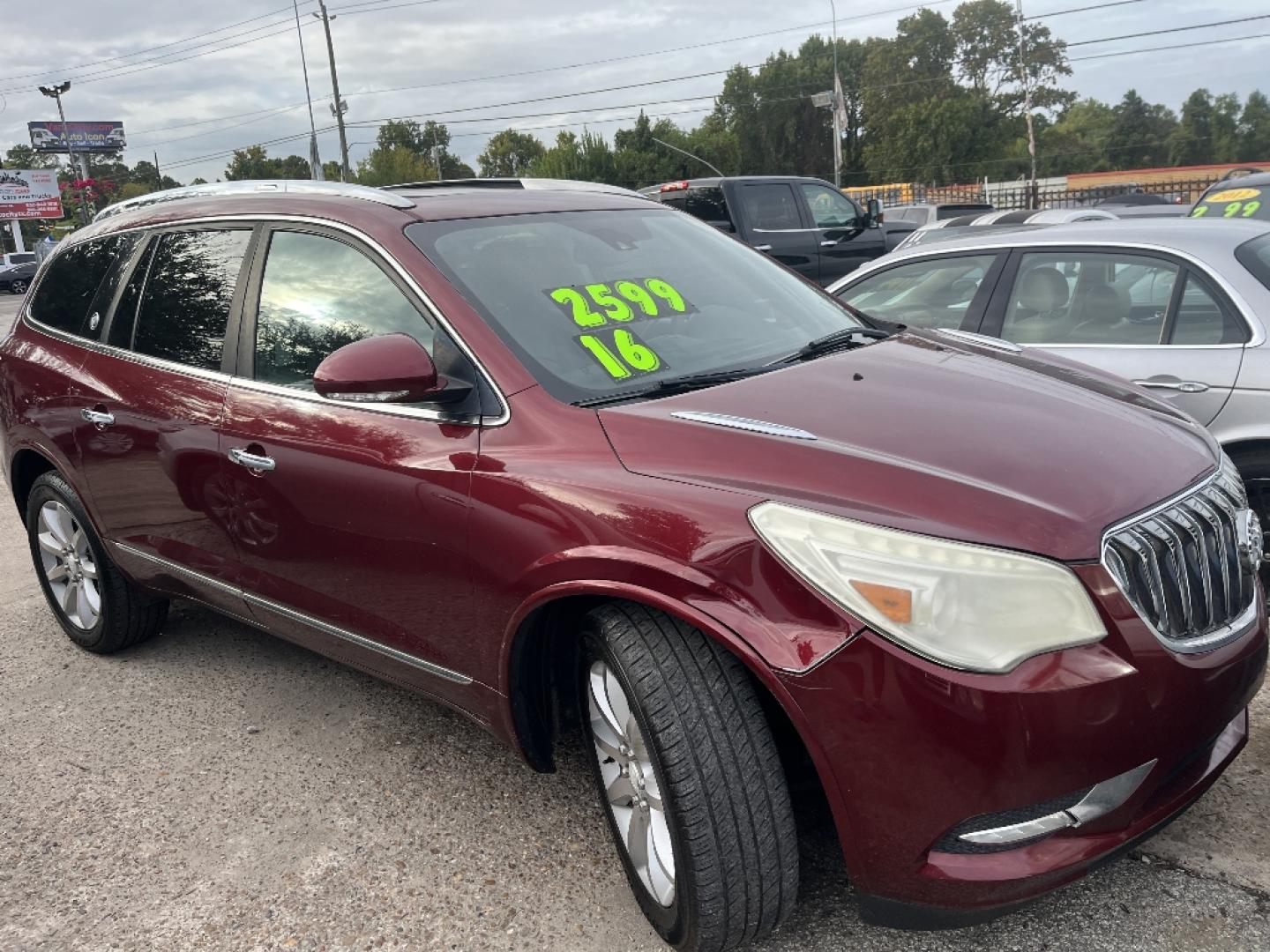 2016 RED /BLACK BUICK ENCLAVE Premium FWD (5GAKRCKD0GJ) with an 3.6L V6 DOHC 24V engine, AUTOMATIC transmission, located at 2303 West Mt. Houston, Houston, 77038, (281) 507-3956, 29.771597, -95.339569- Photo#0