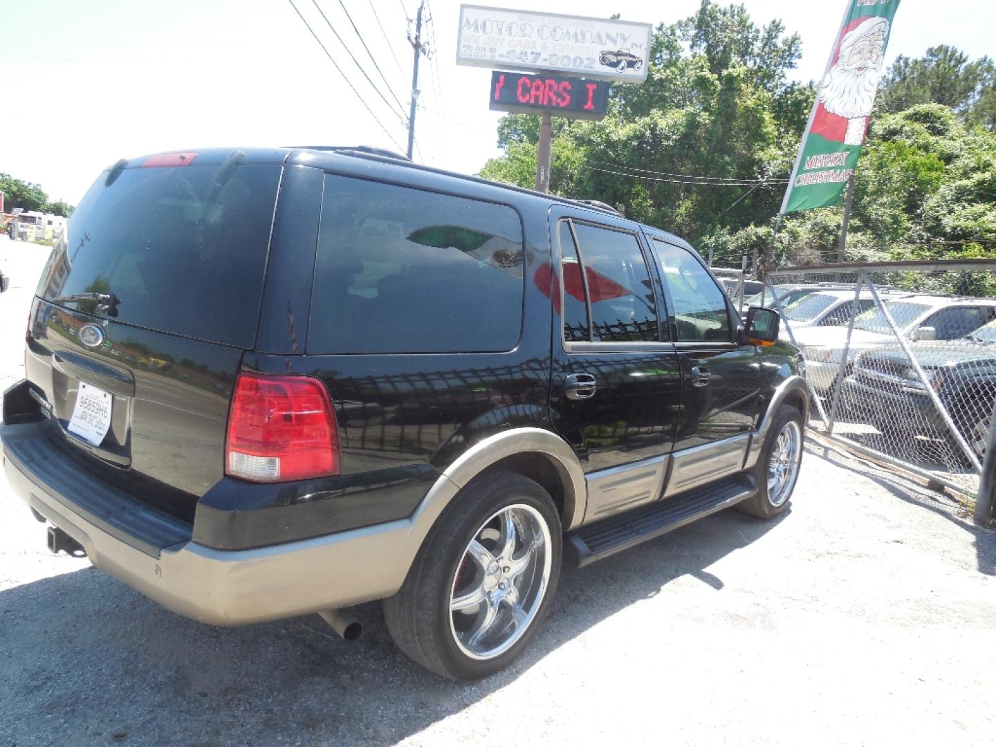 2003 BLACK FORD EXPEDITION Eddie Bauer 5.4L 2WD (1FMRU17L73L) with an 5.4L V8 SOHC 16V engine, AUTOMATIC transmission, located at 2303 West Mt. Houston, Houston, 77038, (281) 507-3956, 29.771597, -95.339569- Photo#5