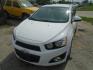2012 WHITE CHEVROLET SONIC 2LT Sedan (1G1JC5SH9C4) with an 1.8L L4 DOHC 24V engine, AUTOMATIC transmission, located at 2303 West Mt. Houston, Houston, 77038, (281) 507-3956, 29.771597, -95.339569- Photo#1