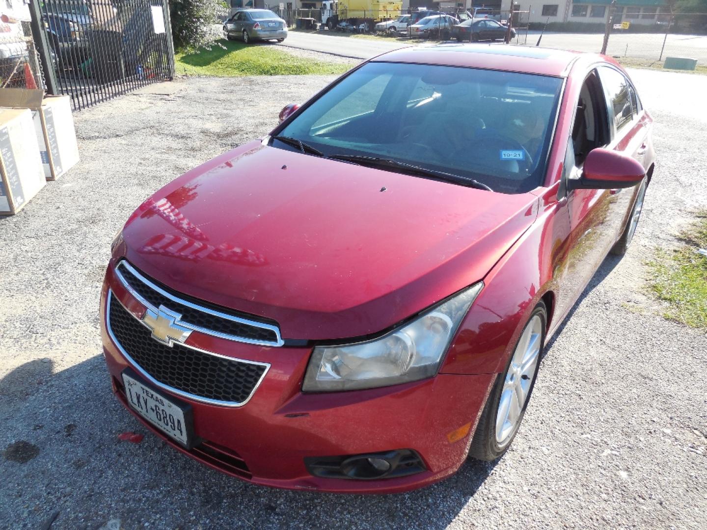 2012 RED CHEVROLET CRUZE LTZ (1G1PH5SC4C7) with an 1.4L L4 DOHC 16V TURBO engine, AUTOMATIC transmission, located at 2303 West Mt. Houston, Houston, 77038, (281) 507-3956, 29.771597, -95.339569- Photo#1